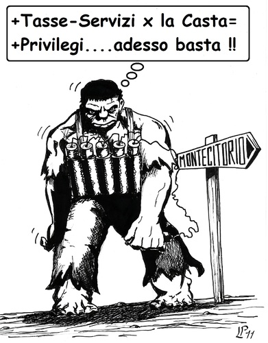 Cartoon: Equazione Finale (medium) by paolo lombardi tagged italy,berlusconi,politics,satire,caricature
