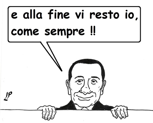 Cartoon: FINE (medium) by paolo lombardi tagged italy,bersani,berlusconi,grillo