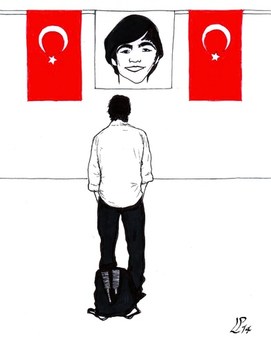 Cartoon: Gezi Park anniversary (medium) by paolo lombardi tagged turkey