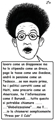 Cartoon: Globalizzazione  Italiana (medium) by paolo lombardi tagged italy
