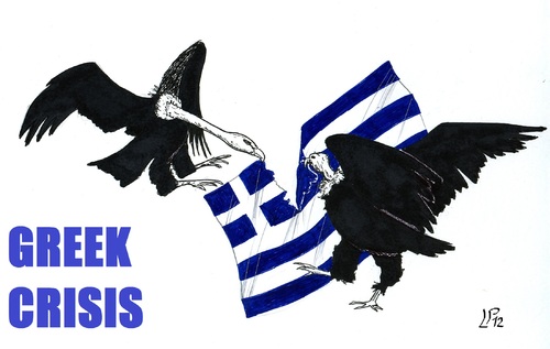 Cartoon: Greek Crisis (medium) by paolo lombardi tagged default,greece,finance,crisis,economy