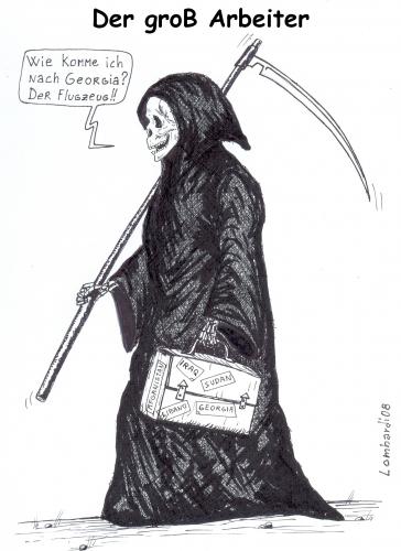 Cartoon: il gran lavoratore (medium) by paolo lombardi tagged krieg,war,germany,italy,satire,caricature