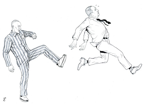 Cartoon: kick (medium) by paolo lombardi tagged netanyahu,israel,war,shoah
