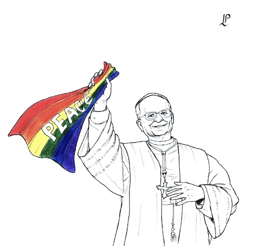 Cartoon: Leone XIV (medium) by paolo lombardi tagged pope,leone14,vatican