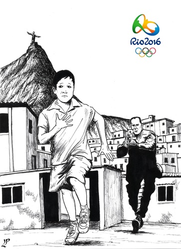 Cartoon: Marathon (medium) by paolo lombardi tagged rio