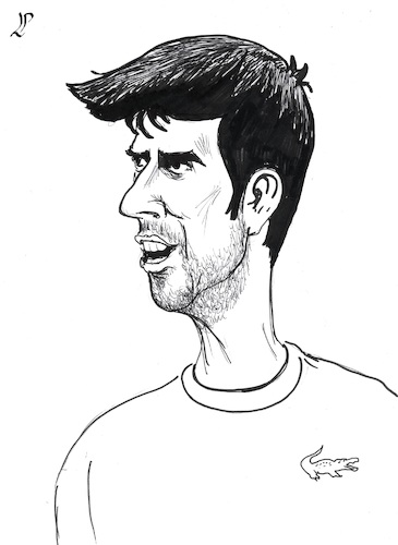 Cartoon: Novak Djokovic (medium) by paolo lombardi tagged sport,tennis