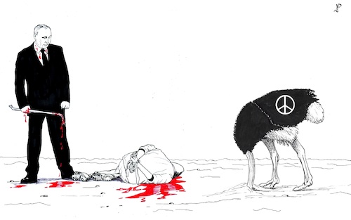Cartoon: Pacifism (medium) by paolo lombardi tagged ukraine,russia,war,peace,putin