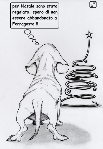 Cartoon: Regalo di Natale (medium) by paolo lombardi tagged dog,christmas,cartoon