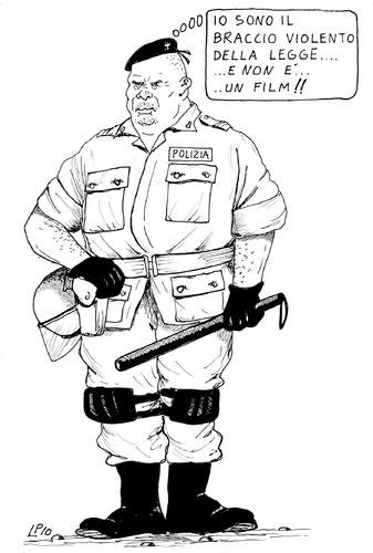 Cartoon: repressione (medium) by paolo lombardi tagged italy,repression,berlusconi,fascism