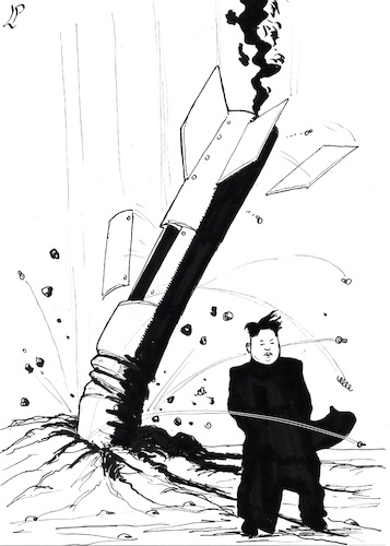 Cartoon: Rocket Test (medium) by paolo lombardi tagged korea,war,peace