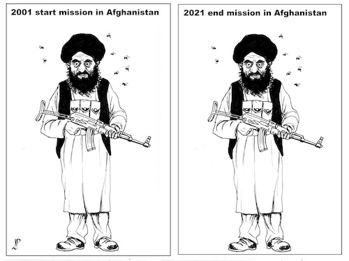 Cartoon: Taliban (medium) by paolo lombardi tagged afghanistan,war,peace