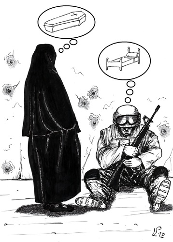Cartoon: The Dream (medium) by paolo lombardi tagged afghanistan,war,peace,gaza,israel