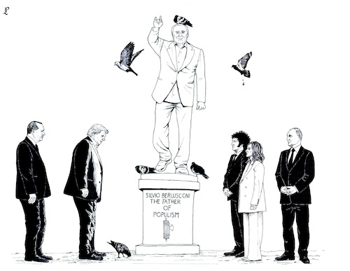 Cartoon: The Monument (medium) by paolo lombardi tagged populism,fascism,politics