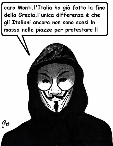 Cartoon: V (medium) by paolo lombardi tagged italy,economy,finance,crisis