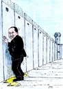 Cartoon: He do not want to see (small) by paolo lombardi tagged italy berlusconi palestine gaza israel
