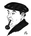 Cartoon: Pablo Neruda (small) by paolo lombardi tagged cile