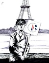 Cartoon: Paris (small) by paolo lombardi tagged paris,france,elections,lepen,bardella,fascism