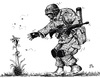 Cartoon: Taliban Flower (small) by paolo lombardi tagged afghanistan usa war peace