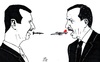 Cartoon: Voice of War (small) by paolo lombardi tagged syria,turkish,war,peace