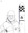 Cartoon: Warning (small) by paolo lombardi tagged prigozhin,putin,russia,war,atomic