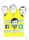 Cartoon: Yellow gilets supporters (small) by paolo lombardi tagged france