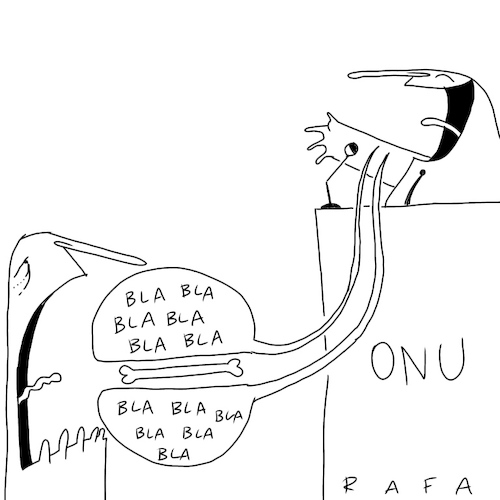 Cartoon: Bla bla (medium) by rafa tagged onu,bla