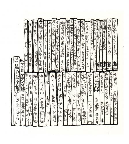 Cartoon: books (medium) by etsuko tagged books,illustration,buch,bücher,japan,japanisch,lesen,literatur,regela,bücherregal,reihe,ordnung,bildung,wissen,unterhaltung,freizeit