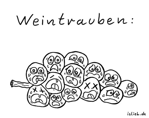 Cartoon: Weintrauben (medium) by islieb tagged islieb,obst,früchte,weinen,tränen,weintrauben,trauben
