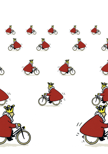 Cartoon: Bike King (medium) by fussel tagged bike,fahrrad,radfahren,könig,king
