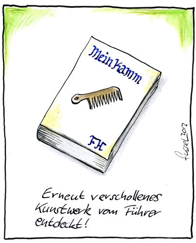 Cartoon: Diesen Cartoon (medium) by fussel tagged hitler,tagebücher,stern,führer,mein,kampf,kamm