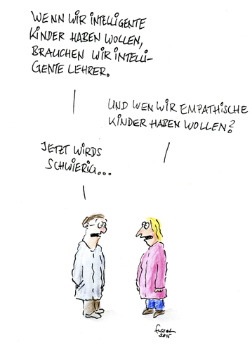 Cartoon: Empathie (medium) by fussel tagged bildung,lernen,intelligent,empathie,kinder,schüler,lehrer,eltern,schule,schule,eltern,lehrer,schüler,kinder,empathie,intelligent,lernen,bildung