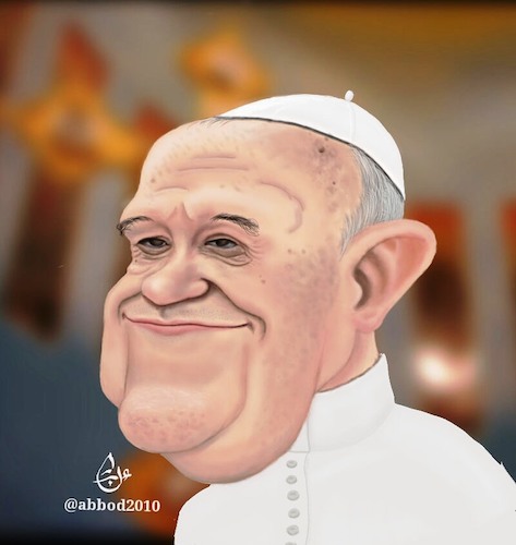 Cartoon: pope francis (medium) by abdullah tagged catholic,jesus,humanity,evolution,theory,portrait,peace