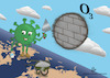 Cartoon: ozone layer (small) by abdullah tagged corona,virus,covid19,ozonelayer,o3,health