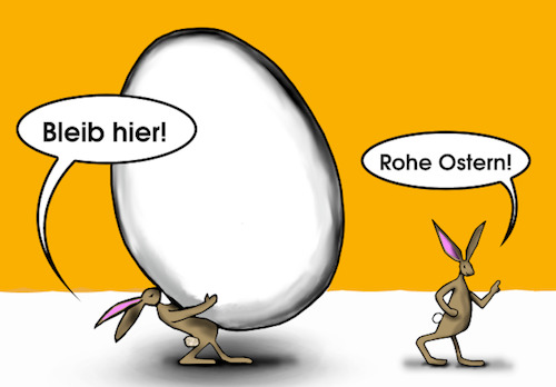 Cartoon: Ostevorbereitungen (medium) by SoRei tagged frohe,rohe,ostern,osterhase,osterei,frohe,rohe,ostern,osterhase,osterei