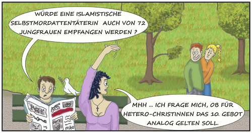 Cartoon: who knows (medium) by SoRei tagged glauben,hoffen,meinen,raten,glauben,hoffen,meinen,raten
