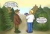 Cartoon: Watch out (small) by SoRei tagged ornitologe,spanner,wald,fernglas,beobachten