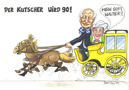 Cartoon: Altbundespräsident Scheel (medium) by Bert Kohl tagged scheel
