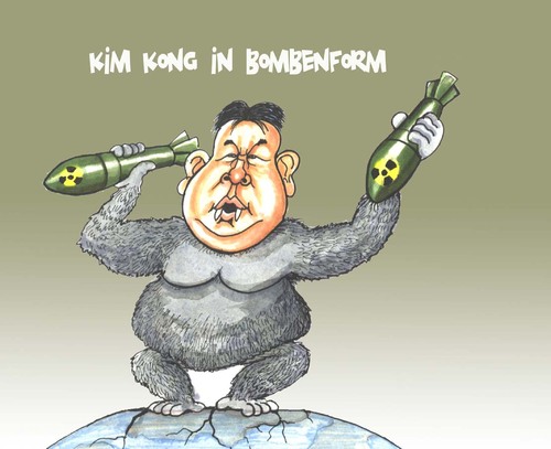 Cartoon: Kim Kong (medium) by Bert Kohl tagged aggressiv,diktatorisch,profilneurotisch