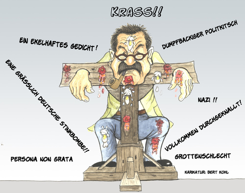 Cartoon: Krasse Polemik (medium) by Bert Kohl tagged günter,grass