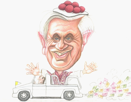 Cartoon: Papst Benedikt (medium) by Bert Kohl tagged papst