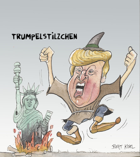 Cartoon: Trumpelstilzchen (medium) by Bert Kohl tagged kotzbrocken,verbalrambo
