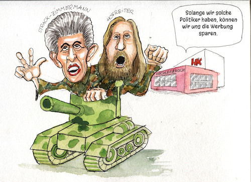 Cartoon: Waffen für die Ukraine (medium) by Bert Kohl tagged hofreiter