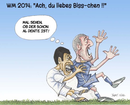 Cartoon: WM bissfest (medium) by Bert Kohl tagged bissfest