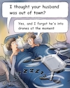 Cartoon: Play together (small) by George tagged drones,infidelity