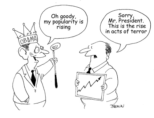 Cartoon: Obama is confused (medium) by Joebrowntoons tagged obama,politicalcartoon,politics,liberal,conservative,democrats,republicans,cartoons,cartoonist
