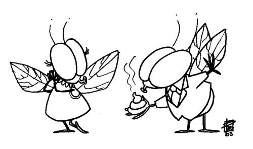 Cartoon: flies in love (medium) by toonman tagged flies,love
