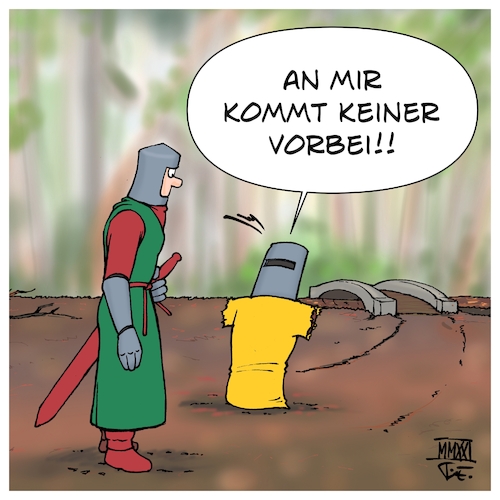 Cartoon: Der gelbe Ritter (medium) by Timo Essner tagged bundestagswahl,btw2021,sondierungsgespräche,koalitionsverhandlungen,ampel,spd,grüne,die,grünen,fdp,wahlergebnisse,dominanz,verhandlungen,sondierungen,bundesregierung,baerbock,scholz,lindner,schwarzer,ritter,monty,python,cartoon,timo,essner,bundestagswahl,btw2021,sondierungsgespräche,koalitionsverhandlungen,ampel,spd,grüne,die,grünen,fdp,wahlergebnisse,dominanz,verhandlungen,sondierungen,bundesregierung,baerbock,scholz,lindner,schwarzer,ritter,monty,python,cartoon,timo,essner