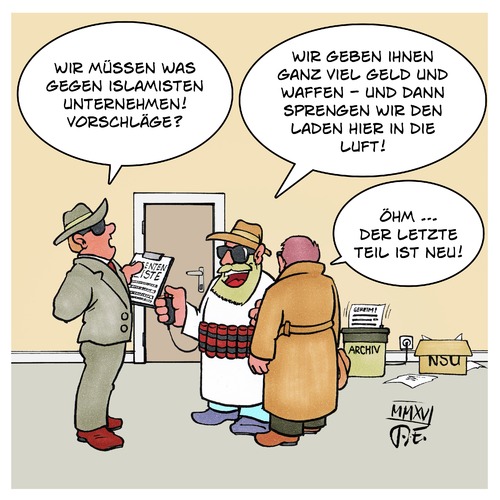 Cartoon: Islamist beim Verfassungsschutz (medium) by Timo Essner tagged verfassungsschutz,bfv,islamismus,islamist,salafismus,salafist,leute,terror,terrorismus,unterstützung,maulwurf,spionage,gegenspionage,cartoon,timo,essner,verfassungsschutz,bfv,islamismus,islamist,salafismus,salafist,leute,terror,terrorismus,unterstützung,maulwurf,spionage,gegenspionage,cartoon,timo,essner