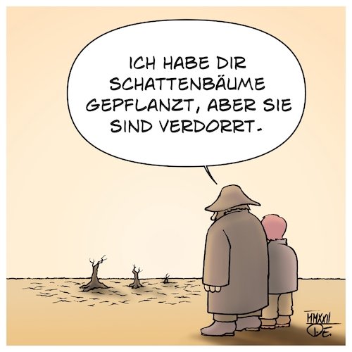 Cartoon: Schattenbäume (medium) by Timo Essner tagged schattenbäume,wald,wälder,zukunft,generationenvertrag,erbe,vererbung,planet,erde,klimawandel,klimakrise,erderwärmung,erderhitzung,trockenheit,hitze,dürre,abholzung,aufforstung,bäume,pflanzen,setzlinge,kinder,nachfolgende,generation,cartoon,timo,essner,schattenbäume,wald,wälder,zukunft,generationenvertrag,erbe,vererbung,planet,erde,klimawandel,klimakrise,erderwärmung,erderhitzung,trockenheit,hitze,dürre,abholzung,aufforstung,bäume,pflanzen,setzlinge,kinder,nachfolgende,generation,cartoon,timo,essner