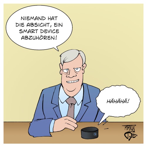 Cartoon: Seehofer Alexa Abhören (medium) by Timo Essner tagged innenminister,geheimdienste,smart,device,smartphone,tablet,alexa,siri,cortana,tv,wanze,edward,snowden,cia,abhörskandal,bundestrojaner,cartoon,timo,essner,innenminister,geheimdienste,smart,device,smartphone,tablet,alexa,siri,cortana,tv,wanze,edward,snowden,cia,abhörskandal,bundestrojaner,cartoon,timo,essner